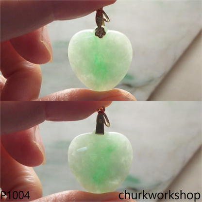 Light green jade heart