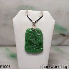 Green jade carving pendant
