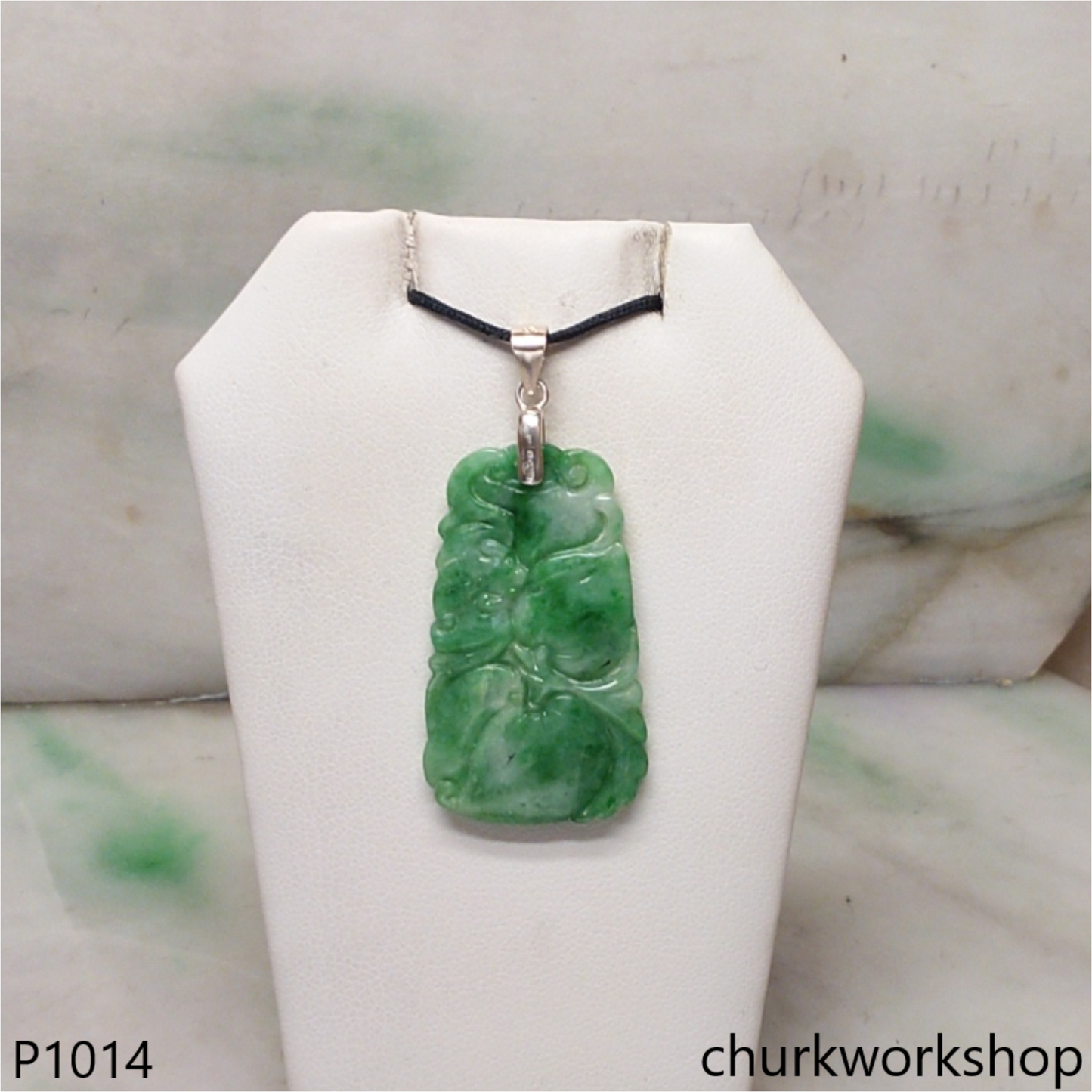 Green jade carving pendant
