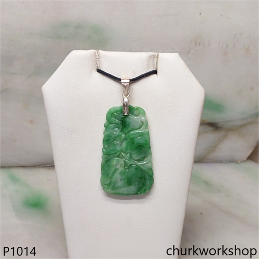 Green jade carving pendant