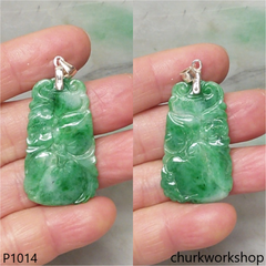 Green jade carving pendant