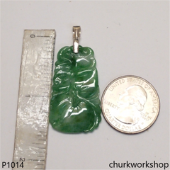 Green jade carving pendant
