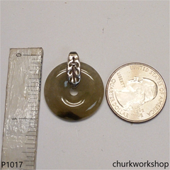 Light brownish round jade pendant