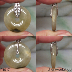 Light brownish round jade pendant