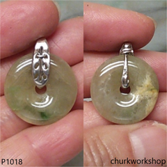 Light brownish round jade pendant