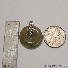 Light brownish round jade pendant