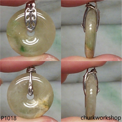 Light brownish round jade pendant