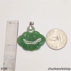 Green jade Ruyi pendant