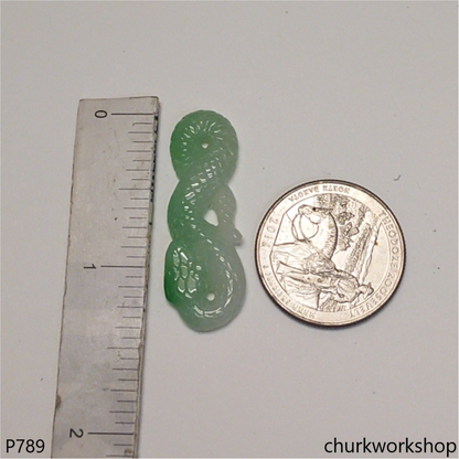 Jade snake pendant.