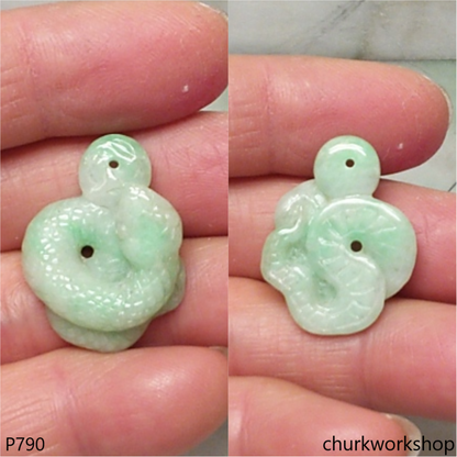 Jade snake pendant