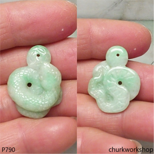 Jade snake pendant