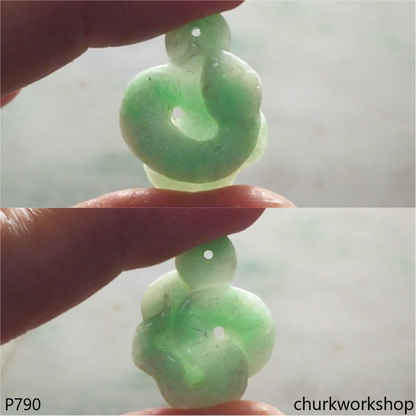 Jade snake pendant