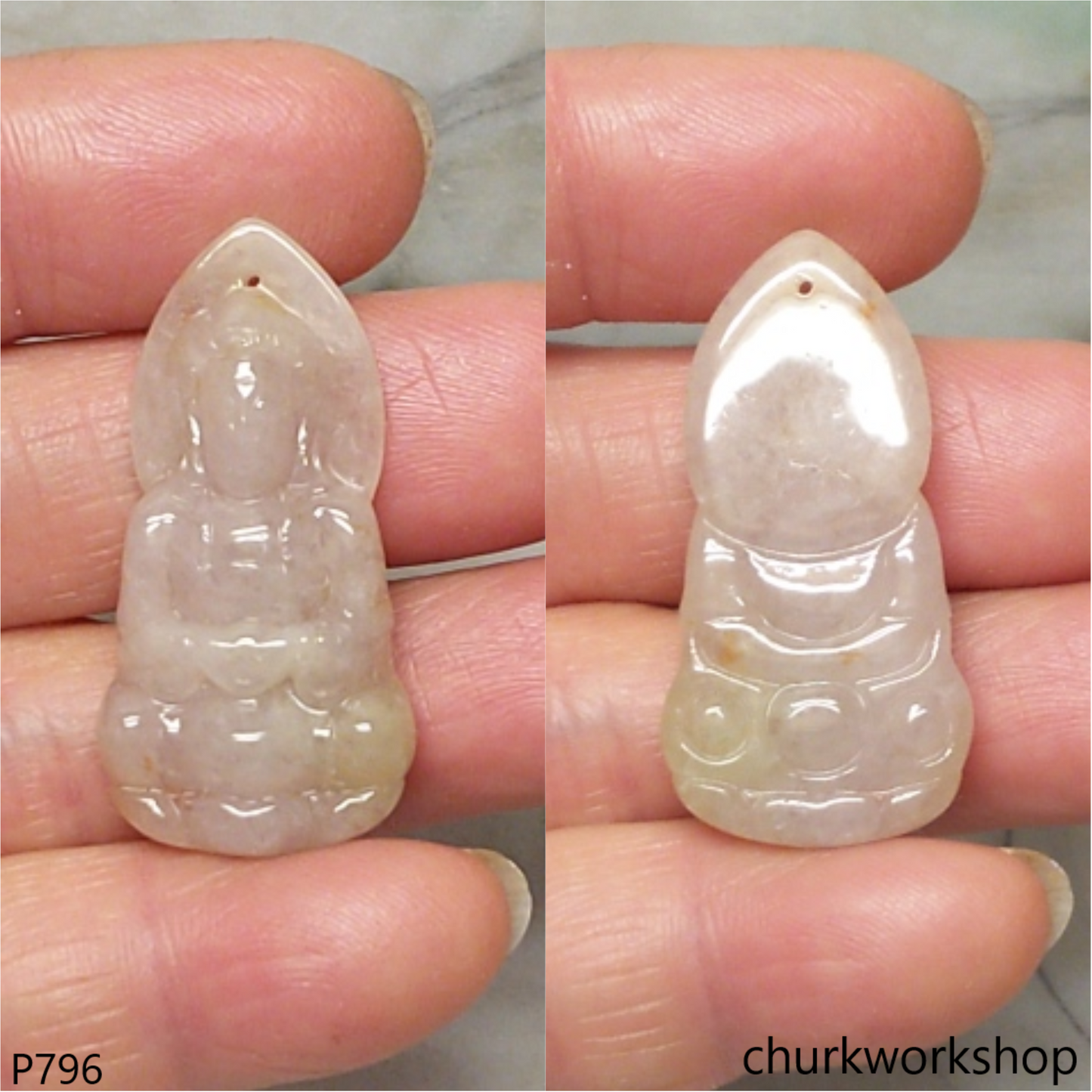 Lavender jade lady Buddha