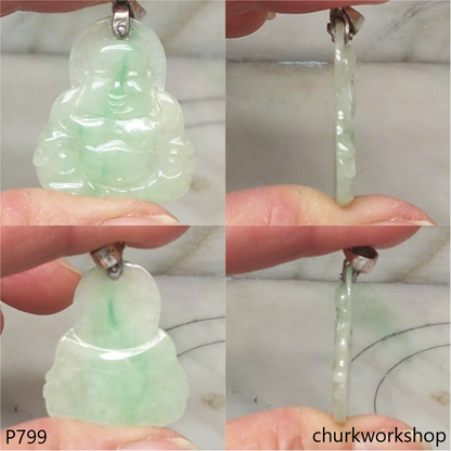 Jade happy Buddha pendant
