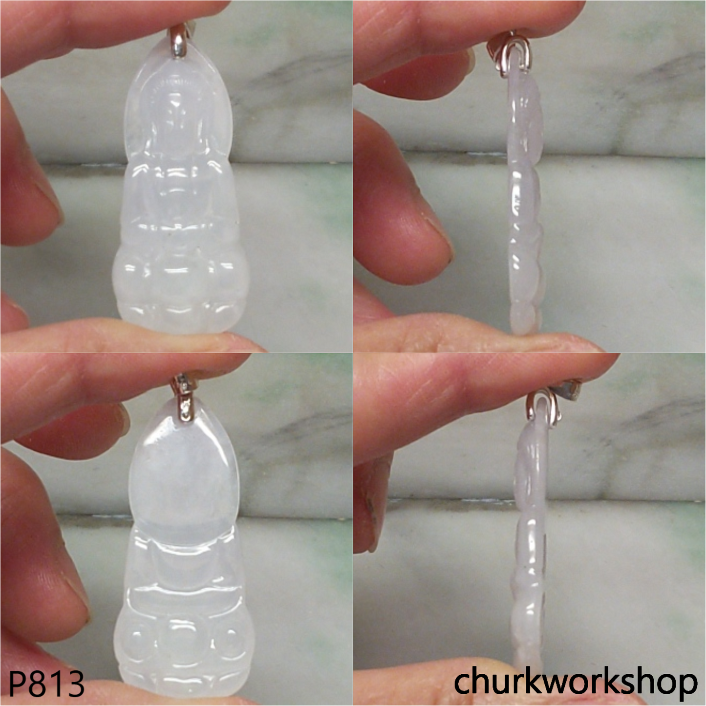 White jade lady Buddha