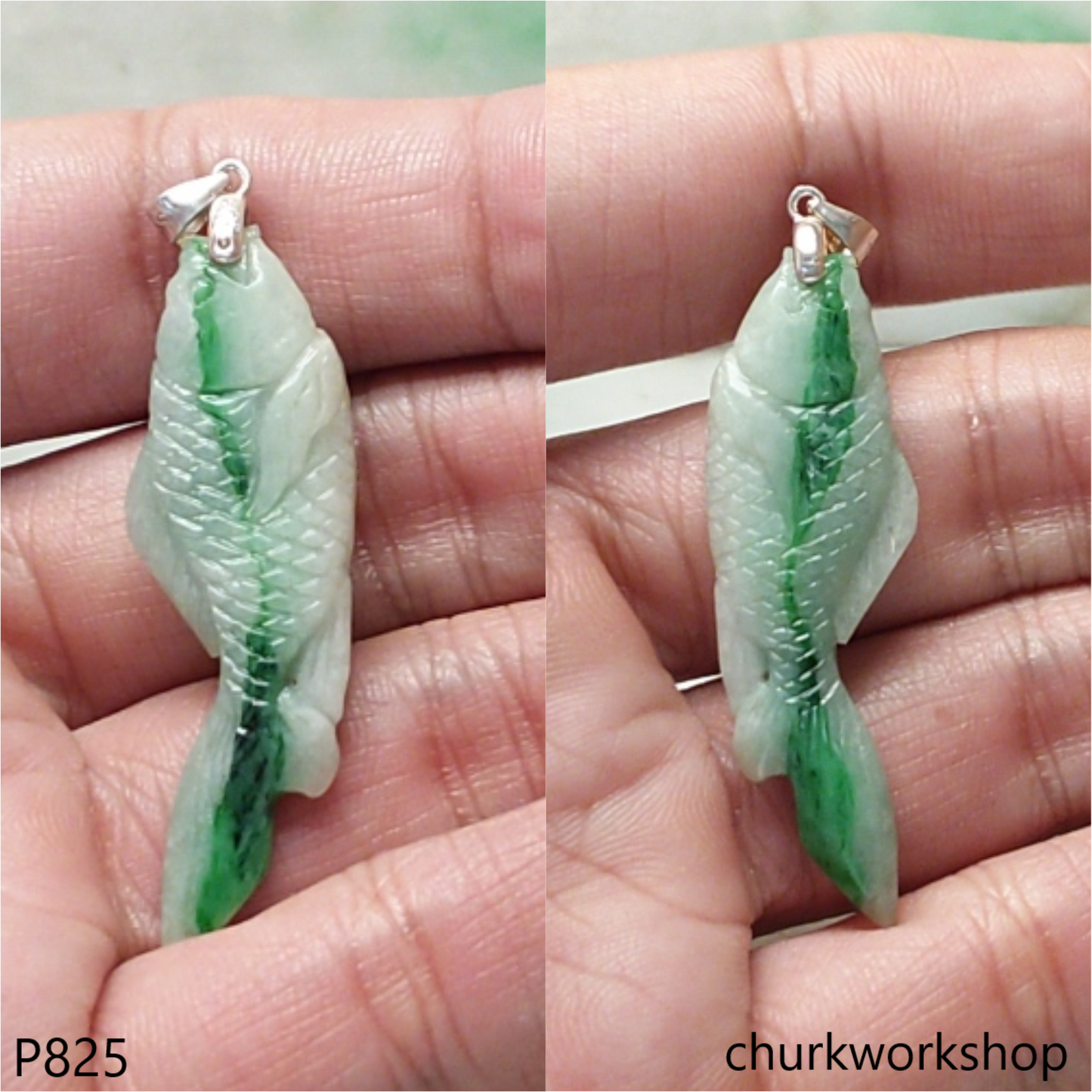 Jade fish pendant