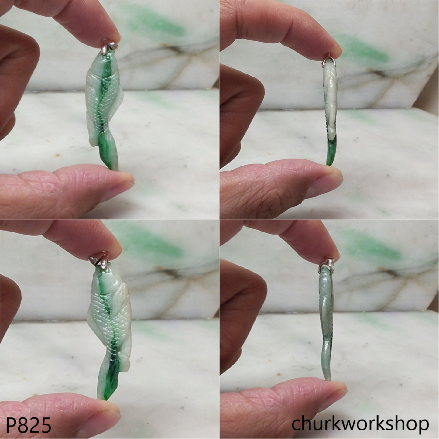 Jade fish pendant