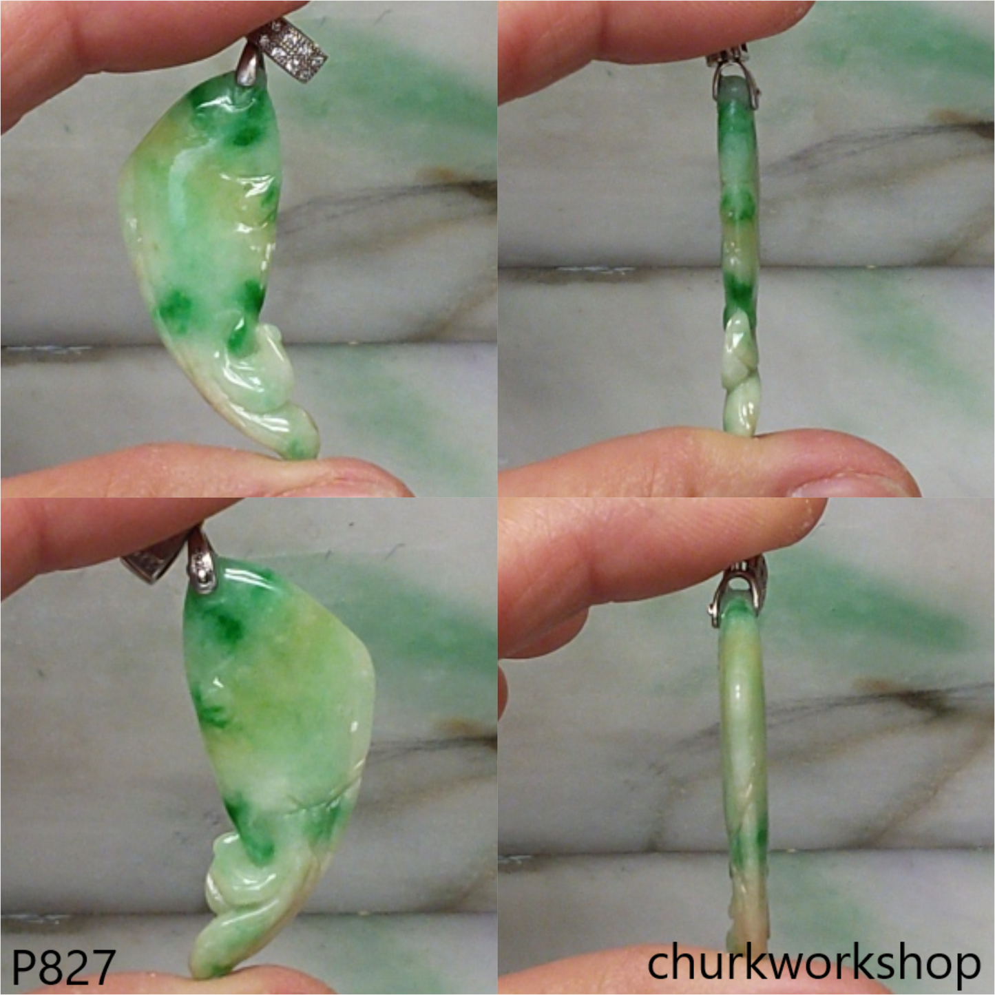 Jade fish pendant