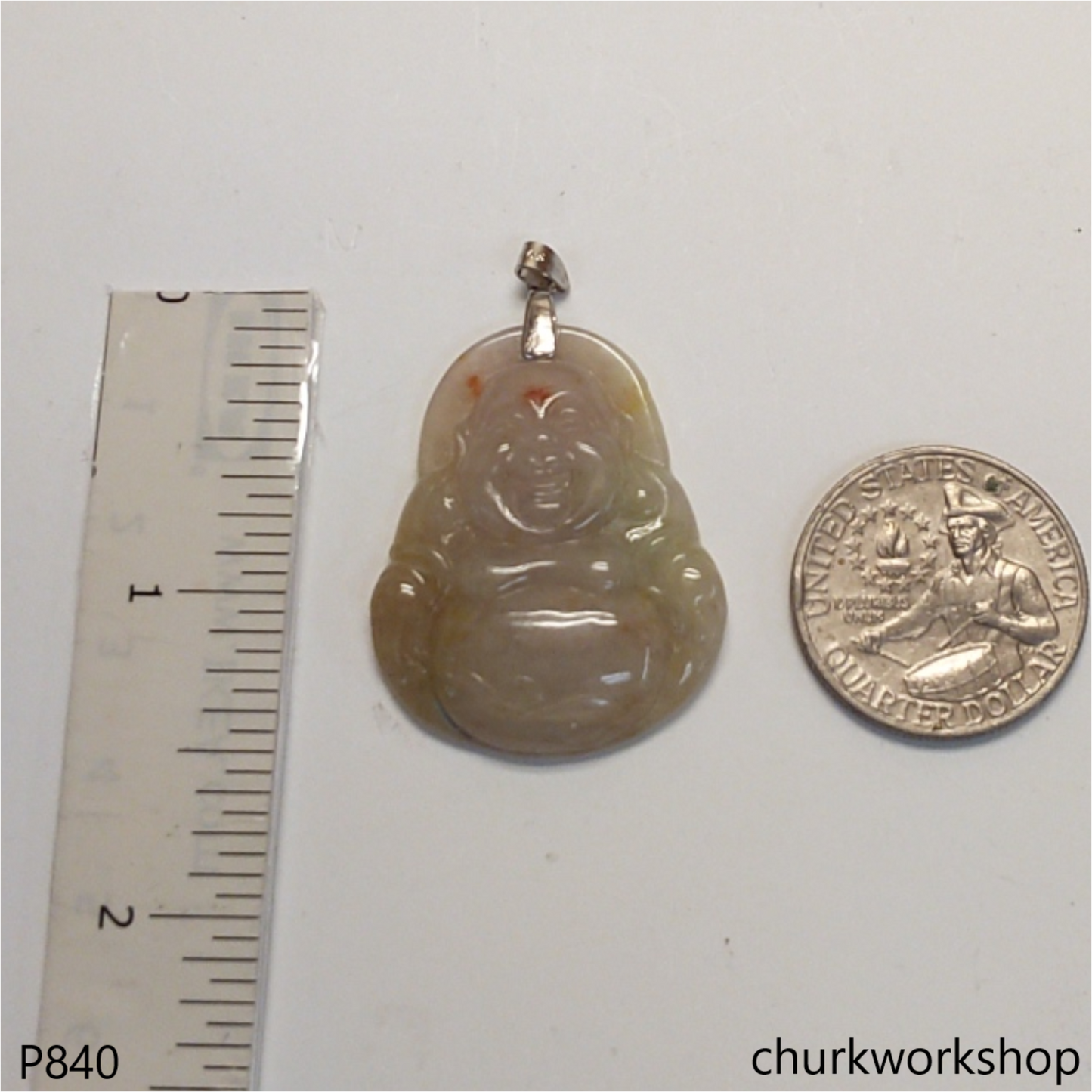 Lavender jade happy Buddha