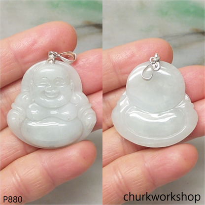 Pale lavender jade happy Buddha