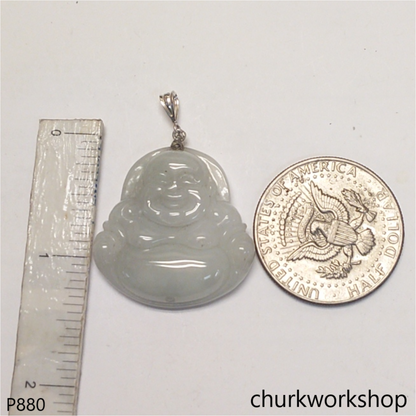 Pale lavender jade happy Buddha