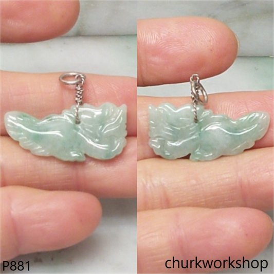 Light green jade dragon pendant