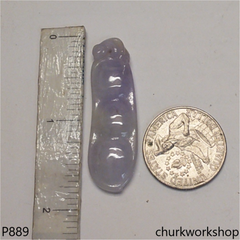 Lavender bean jade pendant