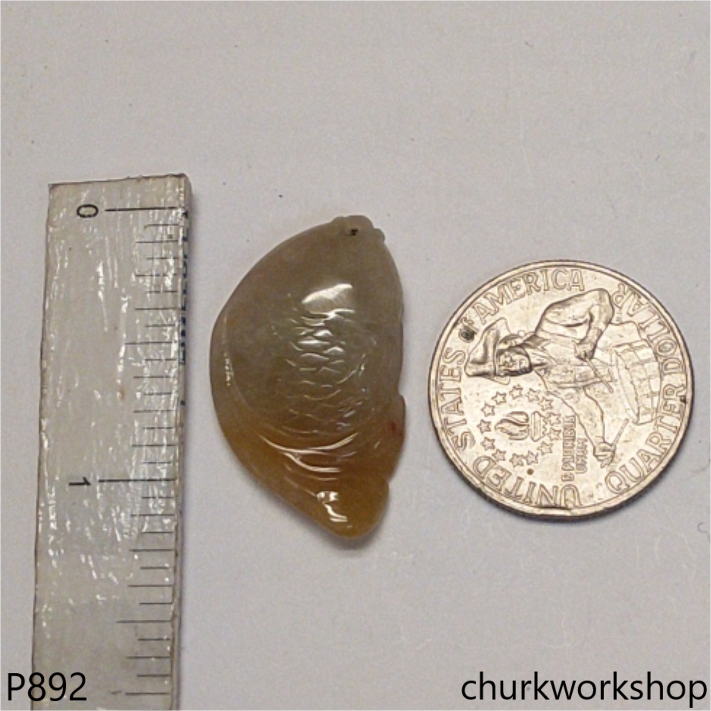 Brownish fish jade pendant