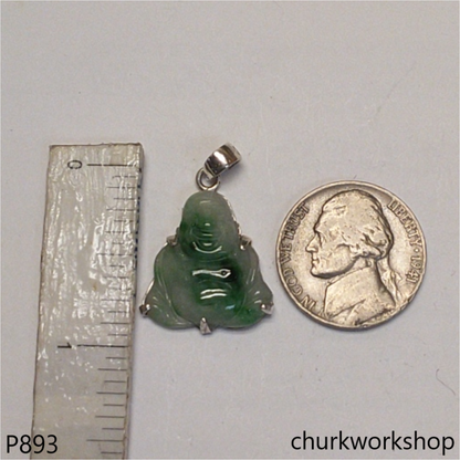 Jade happy small Buddha pendant
