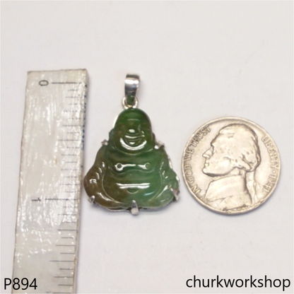 Jade happy Buddha pendant