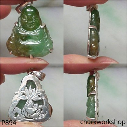 Jade happy Buddha pendant