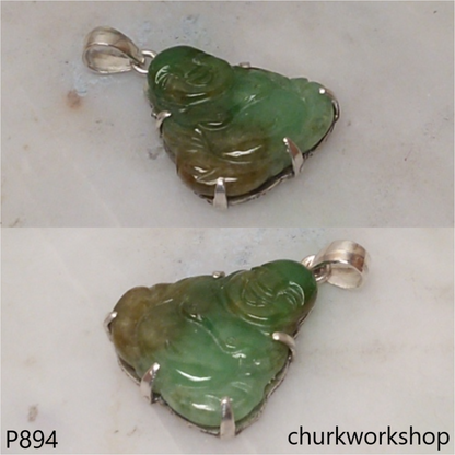 Jade happy Buddha pendant