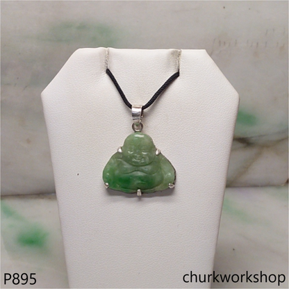 Jade happy Buddha pendant