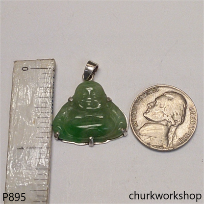 Jade happy Buddha pendant