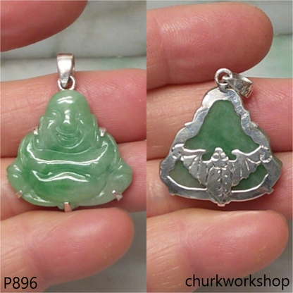 Jade happy Buddha pendant