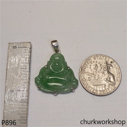 Jade happy Buddha pendant