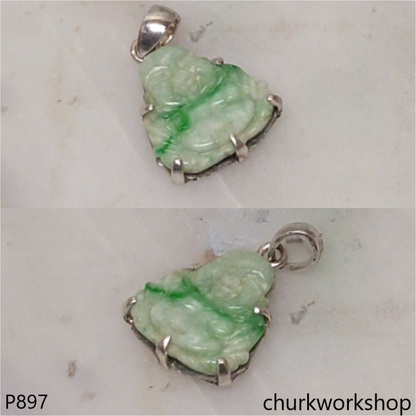 Jade happy small Buddha pendant