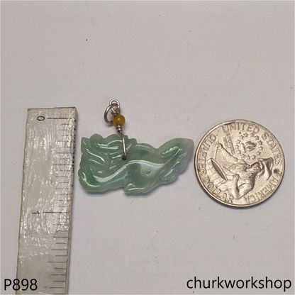 Light green jade dragon pendant