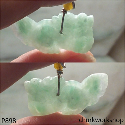 Light green jade dragon pendant