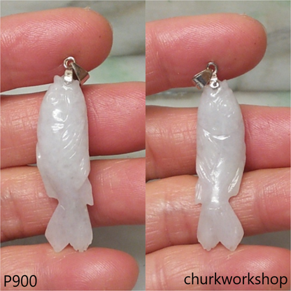 Lavender fish pendant
