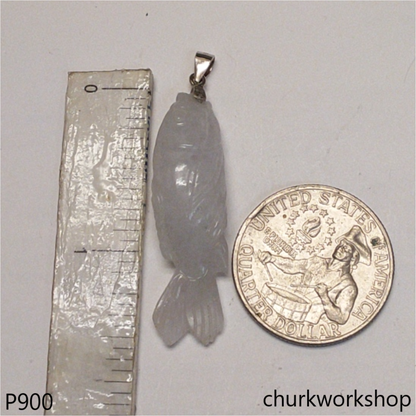 Lavender fish pendant