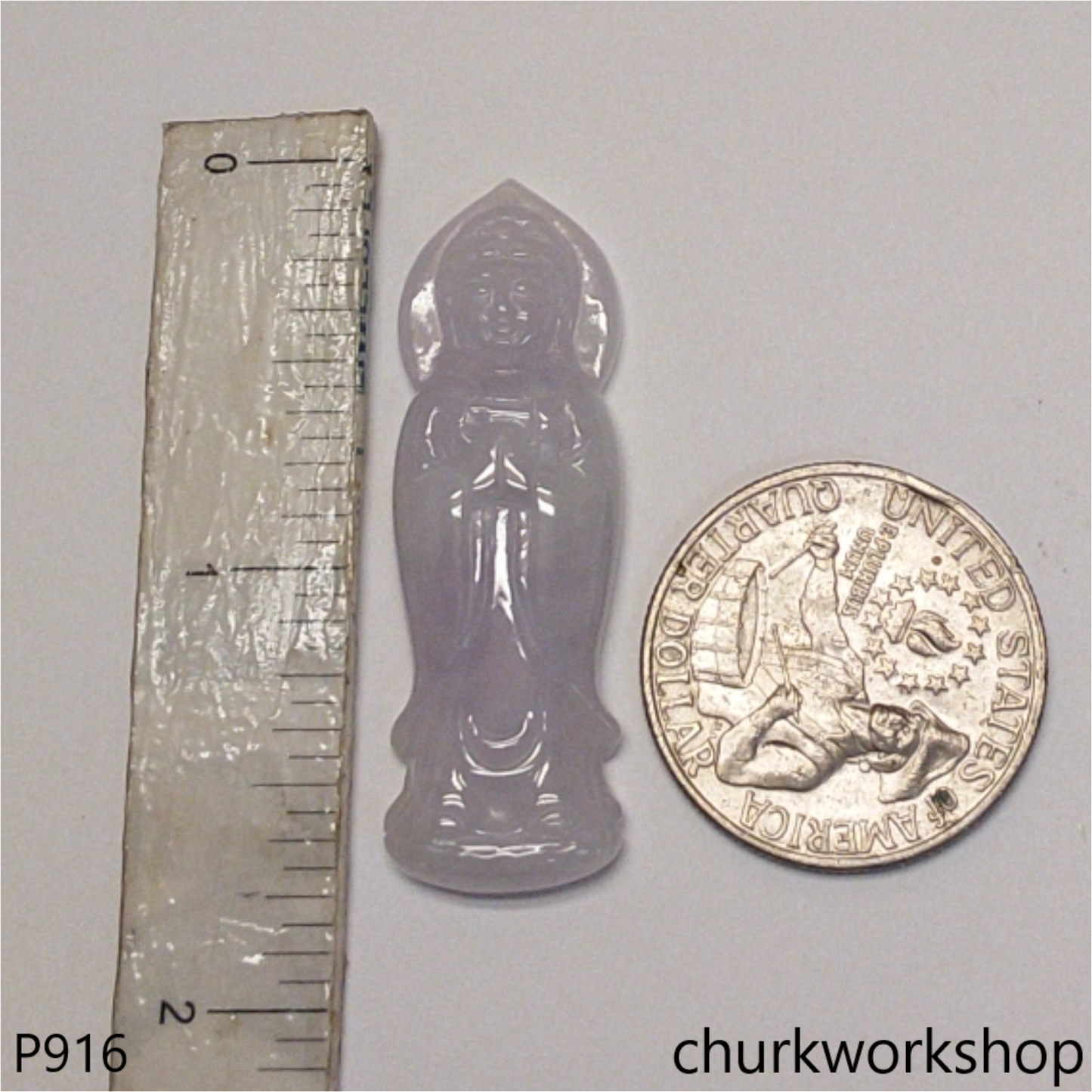 Pale lavender lady Buddha
