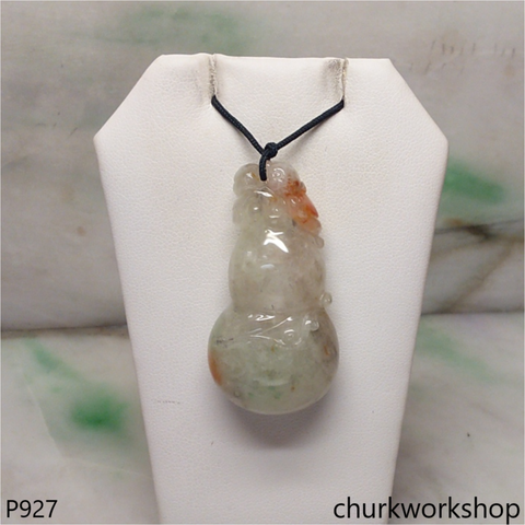 Multi-color jade gourd pendant