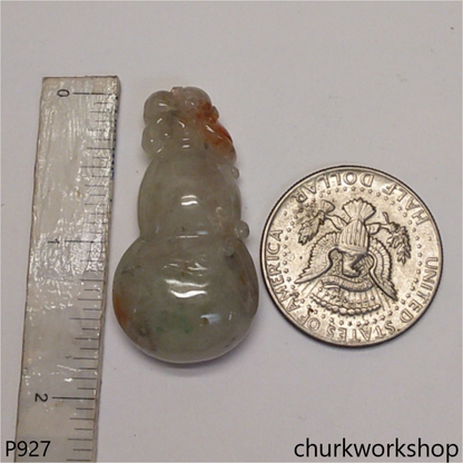 Multi-color jade gourd pendant