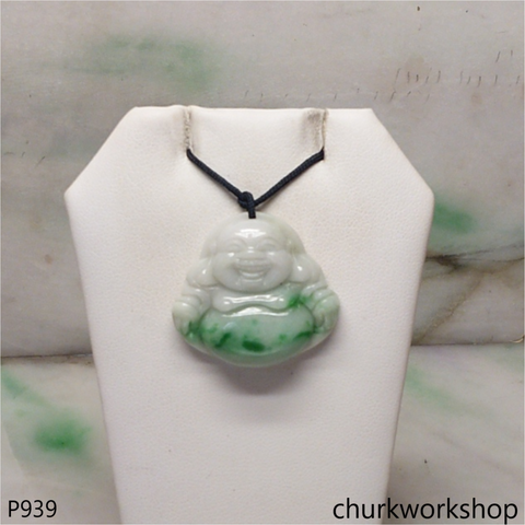 Jade happy Buddha pendant