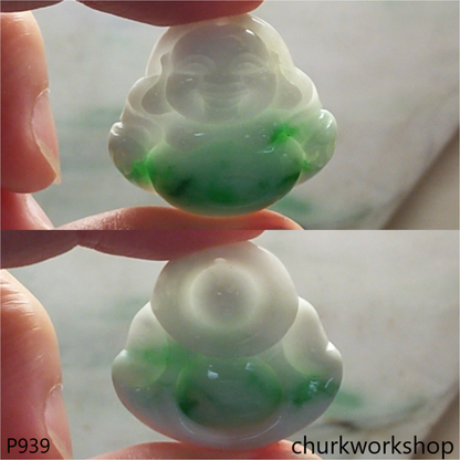 Jade happy Buddha pendant