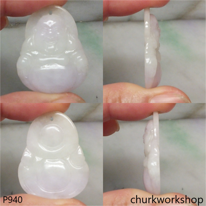 Pink lavender jade happy Buddha