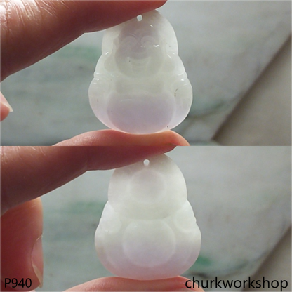 Pink lavender jade happy Buddha
