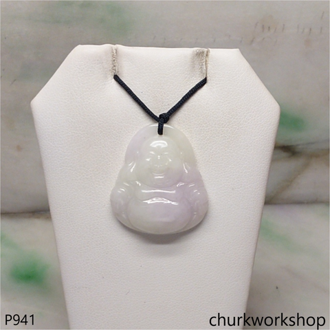 Pink lavender jade happy Buddha