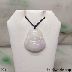 Pink lavender jade happy Buddha